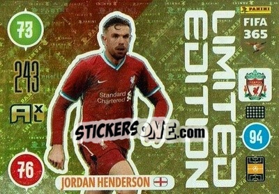 Sticker Jordan Henderson - FIFA 365: 2020-2021. Adrenalyn XL - Panini