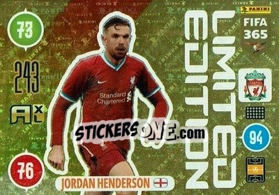 Sticker Jordan Henderson - FIFA 365: 2020-2021. Adrenalyn XL n. LE-JH - Panini