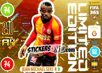 Sticker Jean Michaël Seri - FIFA 365: 2020-2021. Adrenalyn XL n. LE-JMS - Panini