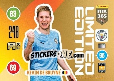 Sticker Kevin De Bruyne - FIFA 365: 2020-2021. Adrenalyn XL n. LE-KDB - Panini