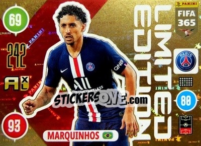 Sticker Marquinhos - FIFA 365: 2020-2021. Adrenalyn XL n. LE-MAQ - Panini