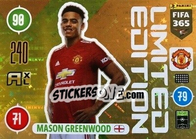 Sticker Mason Greenwood - FIFA 365: 2020-2021. Adrenalyn XL - Panini