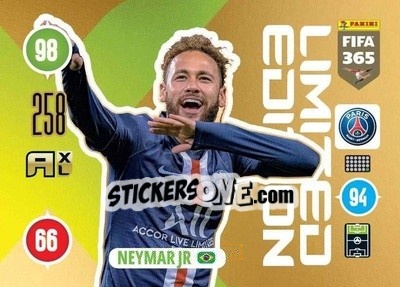 Sticker Neymar Jr - FIFA 365: 2020-2021. Adrenalyn XL - Panini