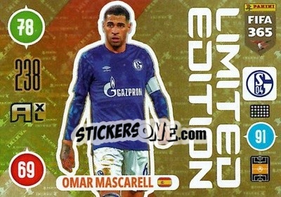 Cromo Omar Mascarell - FIFA 365: 2020-2021. Adrenalyn XL - Panini