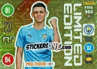 Sticker Phil Foden - FIFA 365: 2020-2021. Adrenalyn XL n. LE-PF - Panini