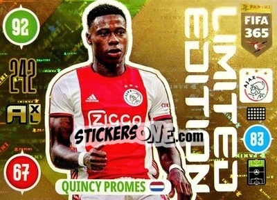 Figurina Quincy Promes - FIFA 365: 2020-2021. Adrenalyn XL - Panini