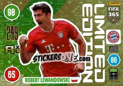 Sticker Robert Lewandowski - FIFA 365: 2020-2021. Adrenalyn XL n. LE-RLE - Panini