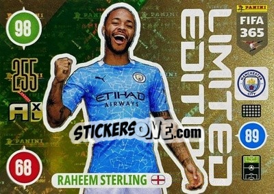 Cromo Raheem Sterling - FIFA 365: 2020-2021. Adrenalyn XL - Panini