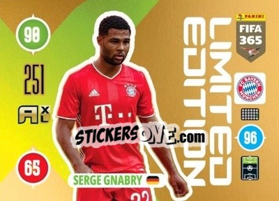 Sticker Serge Gnabry - FIFA 365: 2020-2021. Adrenalyn XL - Panini