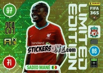 Sticker Sadio Mane - FIFA 365: 2020-2021. Adrenalyn XL n. LE-SM - Panini