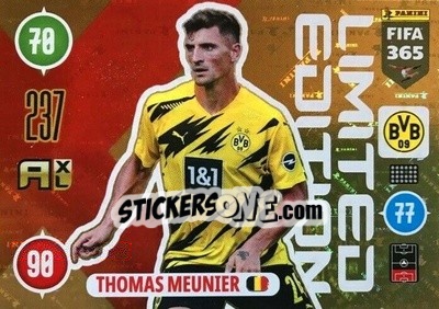 Cromo Thomas Meunier - FIFA 365: 2020-2021. Adrenalyn XL - Panini