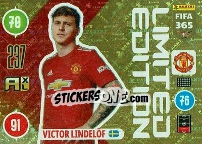 Sticker Victor Lindelöf - FIFA 365: 2020-2021. Adrenalyn XL n. LE-VL - Panini