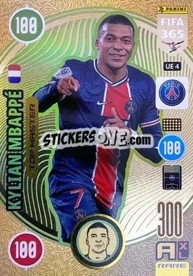 Sticker Kylian Mbappé - FIFA 365: 2020-2021. Adrenalyn XL n. UE4 - Panini