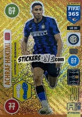 Sticker Achraf Hakimi - FIFA 365: 2020-2021. Adrenalyn XL n. UE20 - Panini