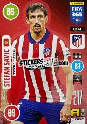 Sticker Stefan Savić - FIFA 365: 2020-2021. Adrenalyn XL n. UE44 - Panini