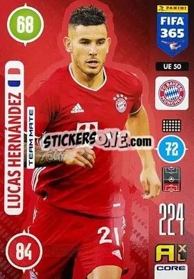 Sticker Lucas Hernández - FIFA 365: 2020-2021. Adrenalyn XL n. UE50 - Panini