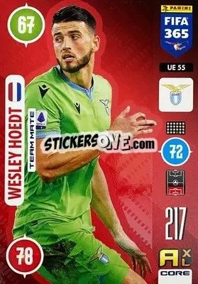 Sticker Wesley Hoedt - FIFA 365: 2020-2021. Adrenalyn XL n. UE55 - Panini