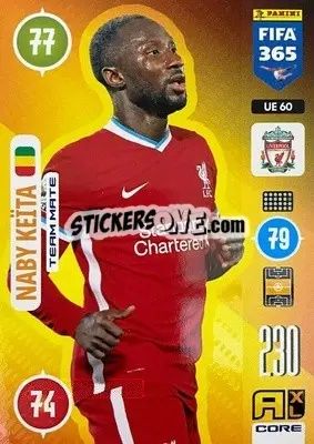 Sticker Naby Keïta - FIFA 365: 2020-2021. Adrenalyn XL n. UE60 - Panini