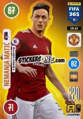 Sticker Nemanja Matić - FIFA 365: 2020-2021. Adrenalyn XL n. UE62 - Panini
