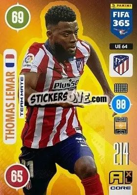 Sticker Thomas Lemar - FIFA 365: 2020-2021. Adrenalyn XL n. UE64 - Panini