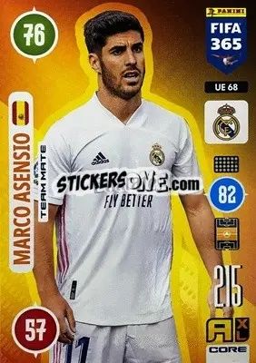 Sticker Marco Asensio - FIFA 365: 2020-2021. Adrenalyn XL n. UE68 - Panini