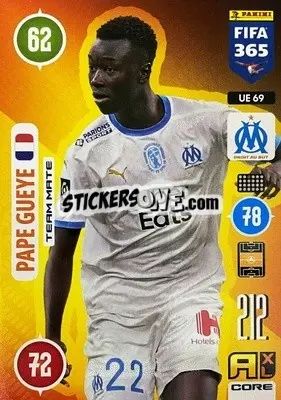 Sticker Pape Gueye - FIFA 365: 2020-2021. Adrenalyn XL n. UE69 - Panini