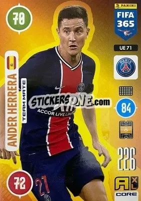 Sticker Ander Herrera - FIFA 365: 2020-2021. Adrenalyn XL n. UE71 - Panini