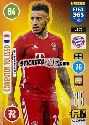 Sticker Corentin Tolisso - FIFA 365: 2020-2021. Adrenalyn XL n. UE72 - Panini