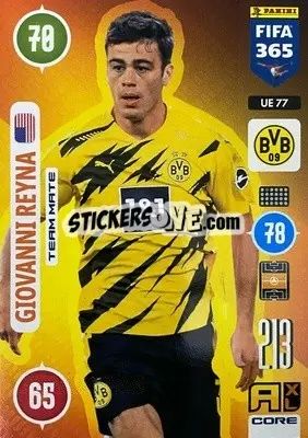 Figurina Giovanni Reyna - FIFA 365: 2020-2021. Adrenalyn XL - Panini