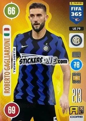 Sticker Roberto Gagliardini - FIFA 365: 2020-2021. Adrenalyn XL n. UE79 - Panini