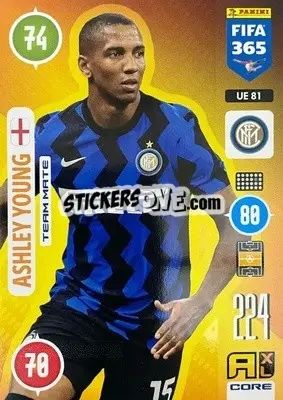Sticker Ashley Young - FIFA 365: 2020-2021. Adrenalyn XL n. UE81 - Panini