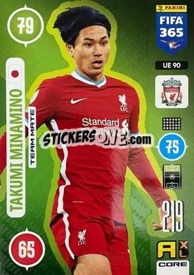 Sticker Takumi Minamino - FIFA 365: 2020-2021. Adrenalyn XL n. UE90 - Panini