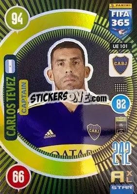 Sticker Carlos Tevez - FIFA 365: 2020-2021. Adrenalyn XL n. UE101 - Panini