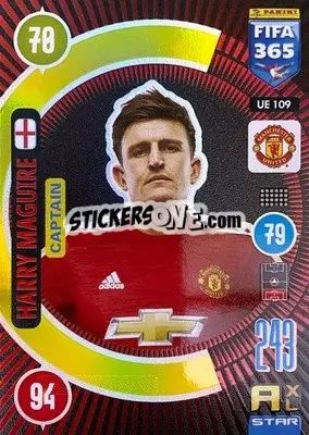 Sticker Harry Maguire - FIFA 365: 2020-2021. Adrenalyn XL n. UE109 - Panini