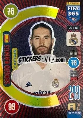Sticker Sergio Ramos - FIFA 365: 2020-2021. Adrenalyn XL n. UE115 - Panini