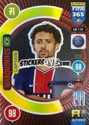 Sticker Marquinhos - FIFA 365: 2020-2021. Adrenalyn XL n. UE119 - Panini