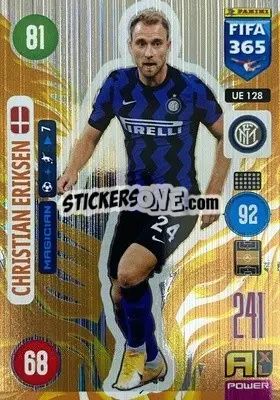 Sticker Christian Eriksen - FIFA 365: 2020-2021. Adrenalyn XL n. UE128 - Panini