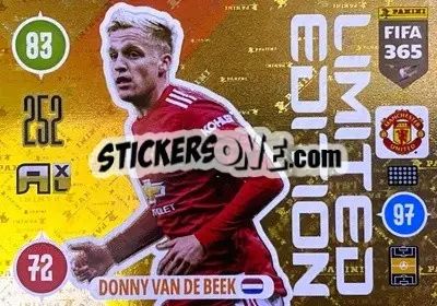 Cromo Donny Van De Beek - FIFA 365: 2020-2021. Adrenalyn XL - Panini
