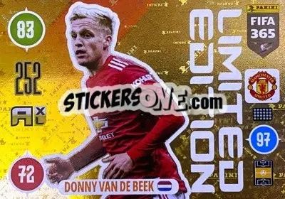 Sticker Donny Van De Beek - FIFA 365: 2020-2021. Adrenalyn XL n. LEU-DVB - Panini