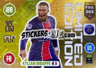 Sticker Kylian Mbappé - FIFA 365: 2020-2021. Adrenalyn XL n. LEU-KMB - Panini