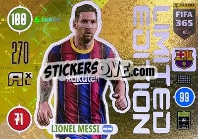Sticker Lionel Messi - FIFA 365: 2020-2021. Adrenalyn XL n. LEU-LME - Panini
