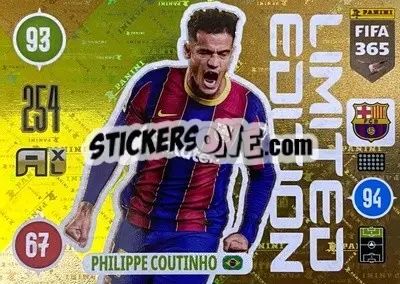 Sticker Philippe Coutinho - FIFA 365: 2020-2021. Adrenalyn XL n. LEU-PC - Panini
