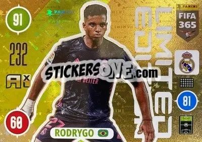 Sticker Rodrygo - FIFA 365: 2020-2021. Adrenalyn XL n. LEU-R - Panini