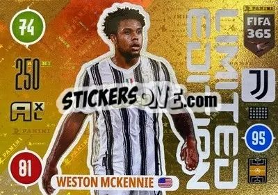 Sticker Weston Mckennie - FIFA 365: 2020-2021. Adrenalyn XL - Panini