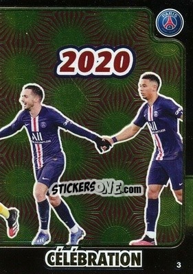 Sticker Champion de France 2020 - Foot 2020-2021. Adrenalyn Xl n. 3 - Panini