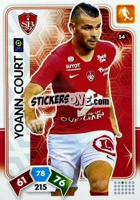 Cromo Yoann Court - Foot 2020-2021. Adrenalyn Xl - Panini