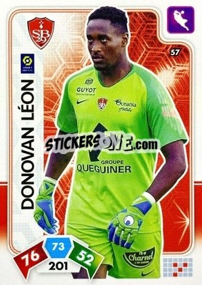 Sticker Donovan Léon - Foot 2020-2021. Adrenalyn Xl n. 57 - Panini
