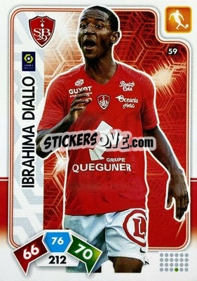 Sticker Ibrahima Diallo - Foot 2020-2021. Adrenalyn Xl n. 59 - Panini