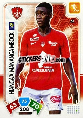 Sticker Hanga'a Mananga Mbock - Foot 2020-2021. Adrenalyn Xl n. 61 - Panini