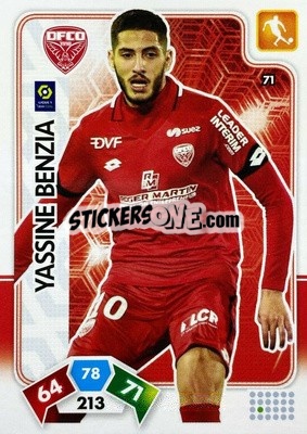 Cromo Yassine Benzia - Foot 2020-2021. Adrenalyn Xl n. 71 - Panini